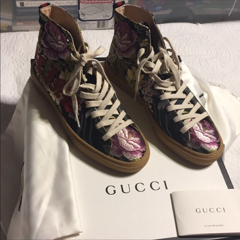Gucci major blind love high tops Mens size UK 5.